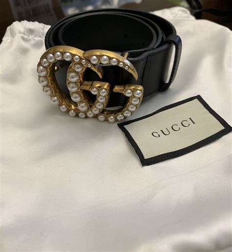 small pearl gucci belt|gucci belt with pearl buckle.